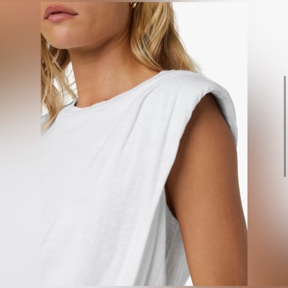 NWT JOEs The Arden Slub Sleeveless Tee White Size Large - Picture 4 of 13